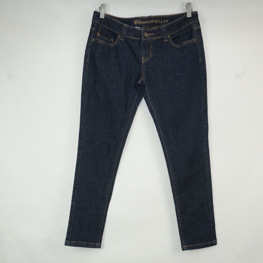 Blue Asphalt Dark Wash Skinny Jeans 9 Short